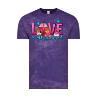 Cloud Purple Love Is All You Need Valentines Day Frappe Coffee Vintage Tee - FaDigitalArtStudio