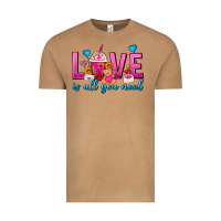 Vintage Camel Love Is All You Need Valentines Day Frappe Coffee Vintage Tee - FaDigitalArtStudio