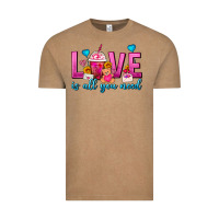 Vintage Coffee Love Is All You Need Valentines Day Frappe Coffee Vintage Tee - FaDigitalArtStudio