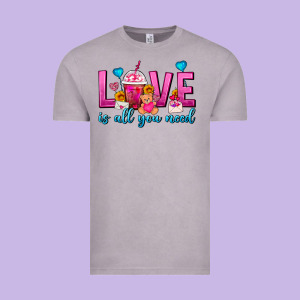Love Is All You Need Valentines Day Frappe Coffee Vintage Tee Designed By Fadigitalartstudio