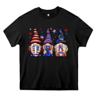 Black USA gnomies 4th of july Heavy Core Tee - HowdyJamesFarm