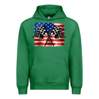 Emerald American Racing Flag Urban Hoodie - JahusDesignShop