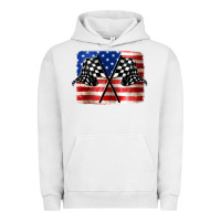 Pigment Lunar Rock American Racing Flag Urban Hoodie - JahusDesignShop