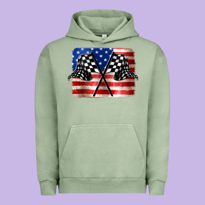 American Racing Flag Urban Hoodie Designed By Jahusdesignshop