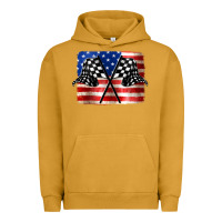 Pigment Peanut Butter American Racing Flag Urban Hoodie - JahusDesignShop