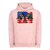 Pigment Salmon American Racing Flag Urban Hoodie - JahusDesignShop