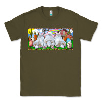 Army Green Easter Bunnies Classic Tee - RanaPortraitStore