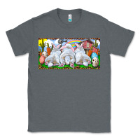 Charcoal Heather Easter Bunnies Classic Tee - RanaPortraitStore