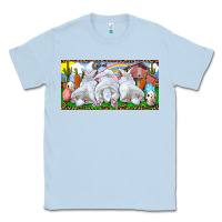 Dusty Blue Easter Bunnies Classic Tee - RanaPortraitStore