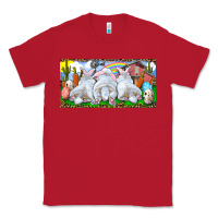 Red Easter Bunnies Classic Tee - RanaPortraitStore