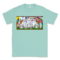 Seafoam Easter Bunnies Classic Tee - RanaPortraitStore