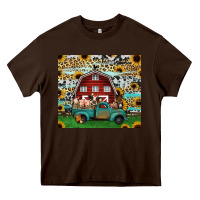Chocolate Brown farm animals red barn tumbler 20oz Heavy Core Tee - Jasminsmagicworld