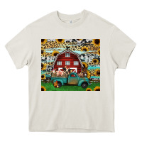 Cream farm animals red barn tumbler 20oz Heavy Core Tee - Jasminsmagicworld