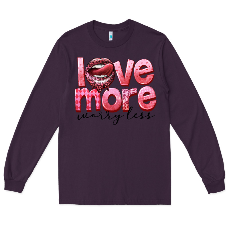 Love More Worry Less Long Sleeve Tee by FaDigitalArtStudio | Teevron