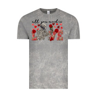Cloud Rock Skeleton all you need is love Vintage Tee - FaDigitalArtStudio