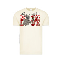 Vintage Arctic Skeleton all you need is love Vintage Tee - FaDigitalArtStudio