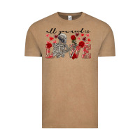 Vintage Coffee Skeleton all you need is love Vintage Tee - FaDigitalArtStudio