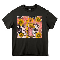 Asphalt cowgirl boots sunflower Heavy Core Tee - TumblerDesignByShophia