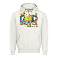 With God All Things Are Possible Summer Zipper Hoodie | Teevron