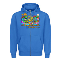 True Royal with god all things are possible summer Zipper Hoodie - AdoDesignShop