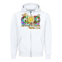 White with god all things are possible summer Zipper Hoodie - AdoDesignShop