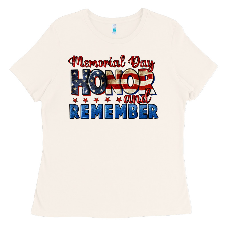 Memorial Day Honor And Remember 4th Of July Ladies Tee by CowGirlArtShop | Teevron