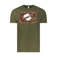 Vintage Olive Baseball Lips Vintage Tee - Jasminsmagicworld