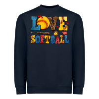 Navy love softball Heavyweight Sweatshirt - AdoDesignShop