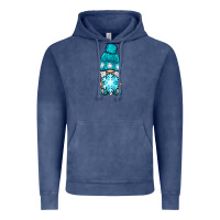 Vintage Denim winter gnome with snowflake Vintage Hoodie - BundleAndBundleShop