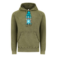 Vintage Olive winter gnome with snowflake Vintage Hoodie - BundleAndBundleShop