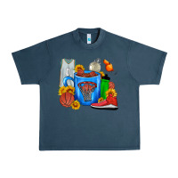 Midnight Navy Basketball Coffee cup Urban Heavy Tee - FaDigitalArtStudio