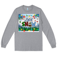 Heather Grey let it snow tumbler Long Sleeve Tee - BundleAndBundleShop