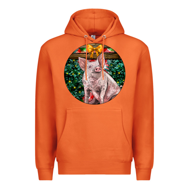 Christmas Pig Premium Hoodie by LillyAllenDesigns | Teevron