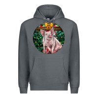 Rock christmas pig Premium Hoodie - LillyAllenDesigns