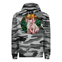 Slate Camo christmas pig Premium Hoodie - LillyAllenDesigns