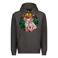 Smoke christmas pig Premium Hoodie - LillyAllenDesigns