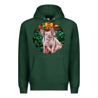 Sports Green christmas pig Premium Hoodie - LillyAllenDesigns