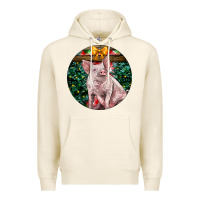 Tofu christmas pig Premium Hoodie - LillyAllenDesigns