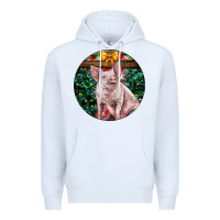 White christmas pig Premium Hoodie - LillyAllenDesigns