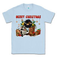 Dusty Blue merry christmas Classic Tee - CowGirlArtShop