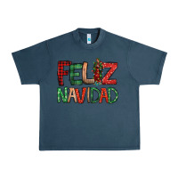 Midnight Navy Feliz Navidad our lady of Guadalupe Christmas Urban Heavy Tee - Jasminsmagicworld