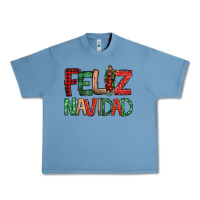 Pebble Blue Feliz Navidad our lady of Guadalupe Christmas Urban Heavy Tee - Jasminsmagicworld