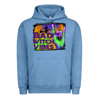 Pigment Pebble Blue bad witch vibes Urban Hoodie - JahusDesignShop