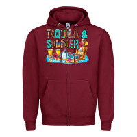 Burgundy tequila and summmer Zipper Hoodie - AdoDesignShop