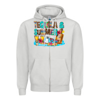 Tequila And Summmer Zipper Hoodie | Teevron