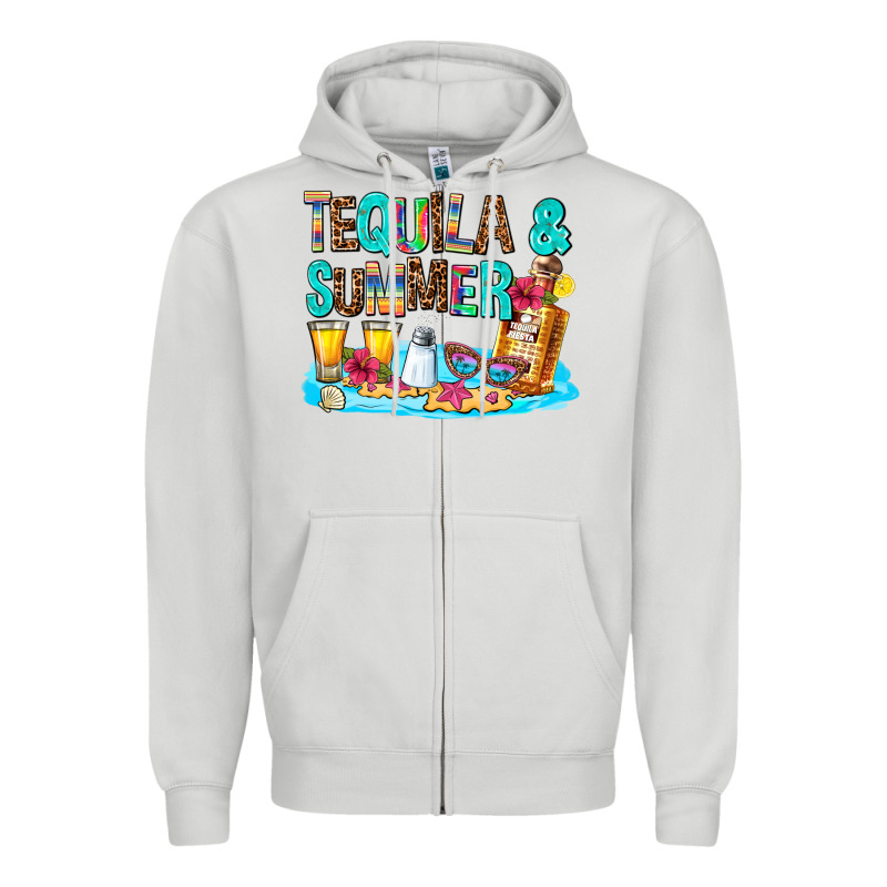 Tequila And Summmer Zipper Hoodie by AdoDesignShop | Teevron