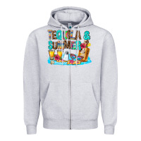 Heather Grey tequila and summmer Zipper Hoodie - AdoDesignShop