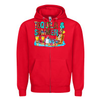 Red tequila and summmer Zipper Hoodie - AdoDesignShop
