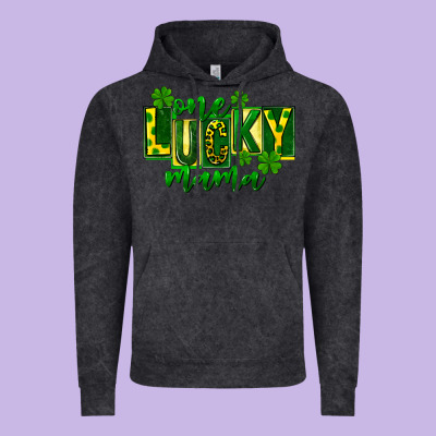 One Lucky Mama St Patricks Vintage Hoodie Designed By Fadigitalartstudio