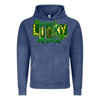 Vintage Denim one lucky mama st patricks Vintage Hoodie - FaDigitalArtStudio